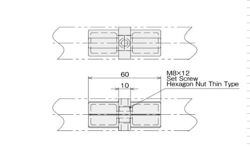 Двухнаправленный соединитель AL-14 расширения для трубки диаметра 28mm алюминиевой