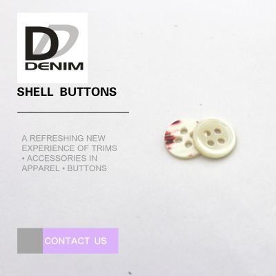Botões de camisa brancos naturais de Shell da borboleta, botões do terno da madrepérola