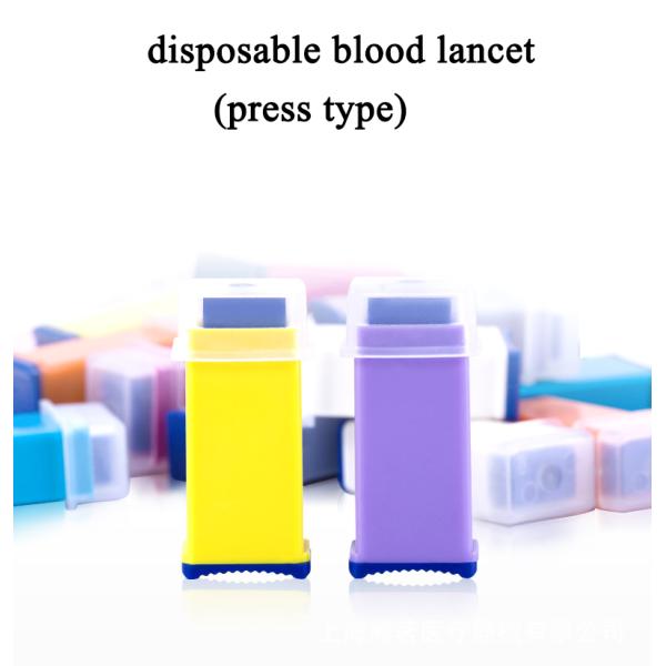 Pressure Activated Safety Lancet Disposable Medical Blood Sampling Device PVC material