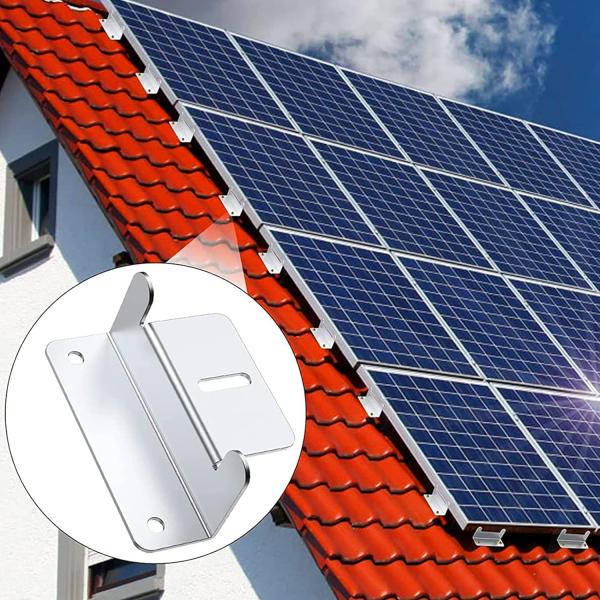 Металлическая/цинковая крыша Солнечная панель Монтаж 4 шт. Черные Z-клапаны для установки панели