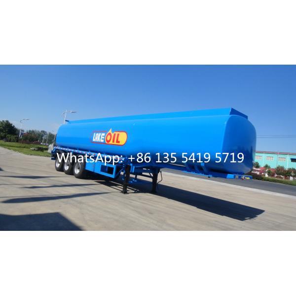 FUWA Axle 42cbm Fuel Tank Trailer With 3 Compartments