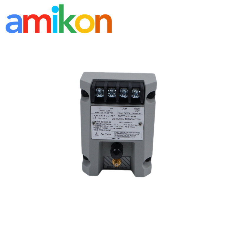 990-05-XX-01-00 MOD:165335-01 Bently Nevada Factory-Calibrated Proximity Transmitter for 4140 Steel Vibration Monitoring