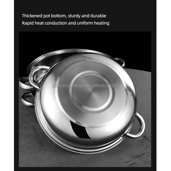 Hot Selling Cookware Cooking Food Steamer Stainless Steel Steamer Pot Kitchen Soup Pot With Steamer