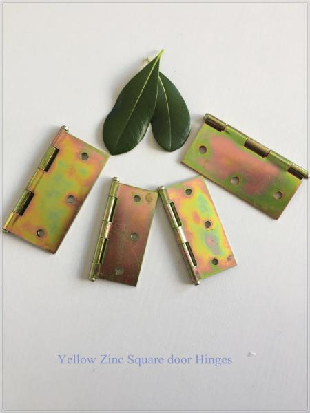 Zinc Plated Heavy Duty Door Hinges Wooden Packing Yellow Color 6 Pair