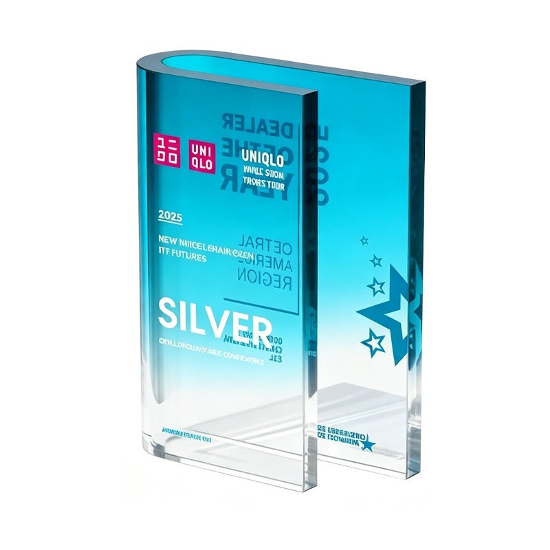 Acrylic medals, trophies and craftworks, transparent desktop ornaments, gifts