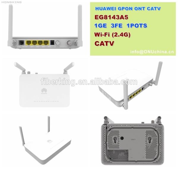 EchoLife  GPON  EG8143A5  2.4G wifi  1GE 3FE HUAWEI CATV ONU ONT  HG8247H5 for ftth