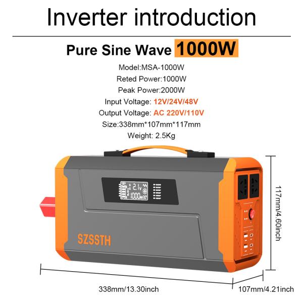 Invertisseur de puissance automobile OEM 2000 Watt avec écran