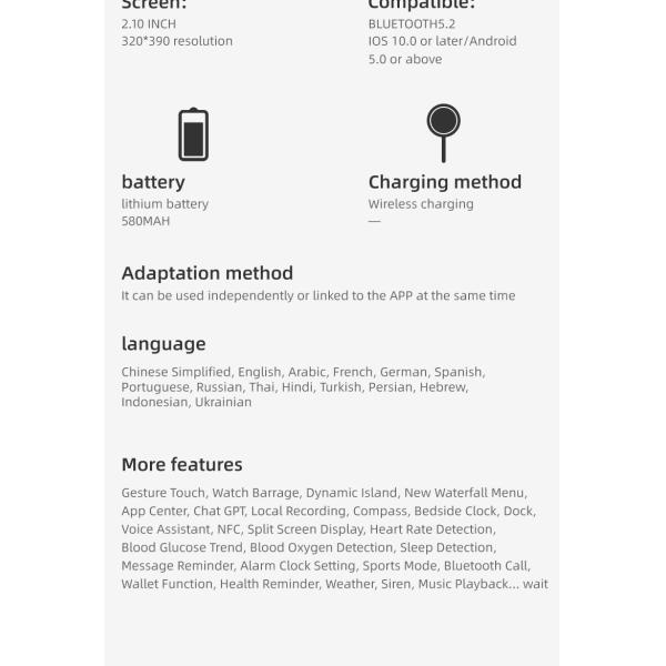 2 In 1 H12 550mA Rechargeable Wireless Ultra Smartwatch WearFit Pro