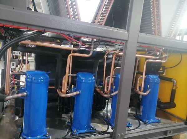 Resfriador de água refrigerado a ar industrial 50HP 50Ton para máquina de moldagem por injeção Resfriador de rolagem modular refrigerado a ar