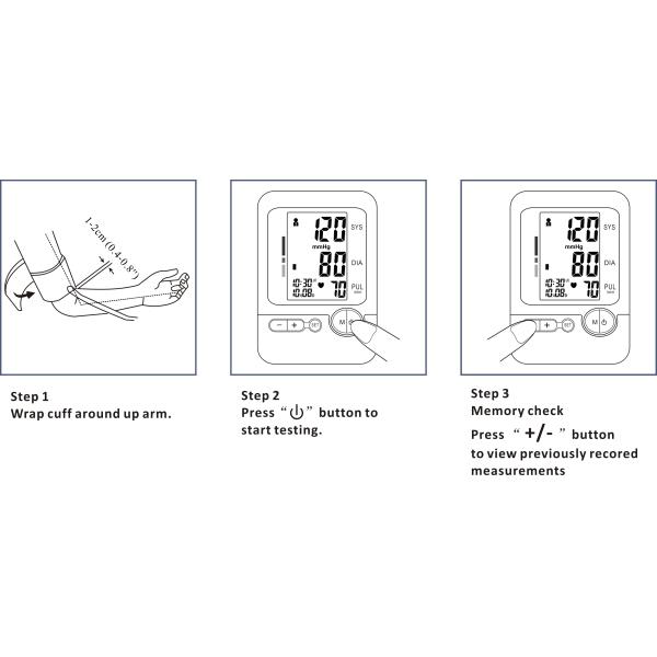 Medical Electronic Digital Sphygmomanometer Digital Arm Blood Pressure Monitor