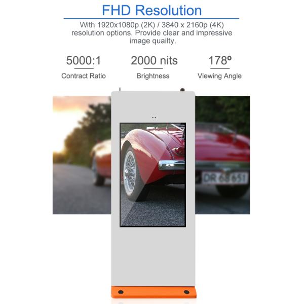 AG закалил версию сети варианта цвета стеклянного на открытом воздухе дисплея LCD белую черную