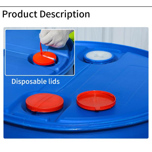 SIDUN 200l Blue Plastic 55 Gallon Plastic Drum With Drainage Hole