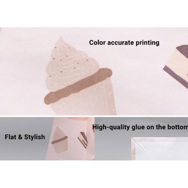 Offset Printing Portable Kraft Paper Bags For Cake Boxes 21*14*19cm