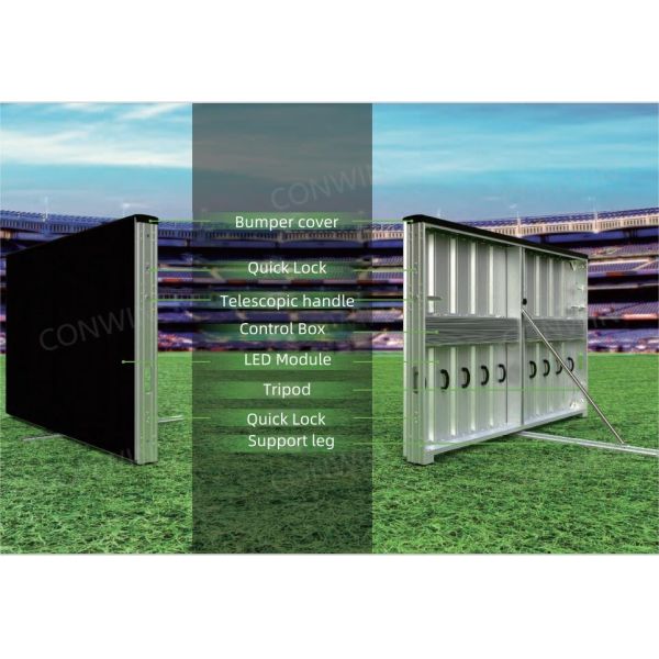 Outdoor P4 P5 P6.67 P8 P10 Stadium Perimeter LED Screen 1600*960 mm Advertising Wall LED Display Panels