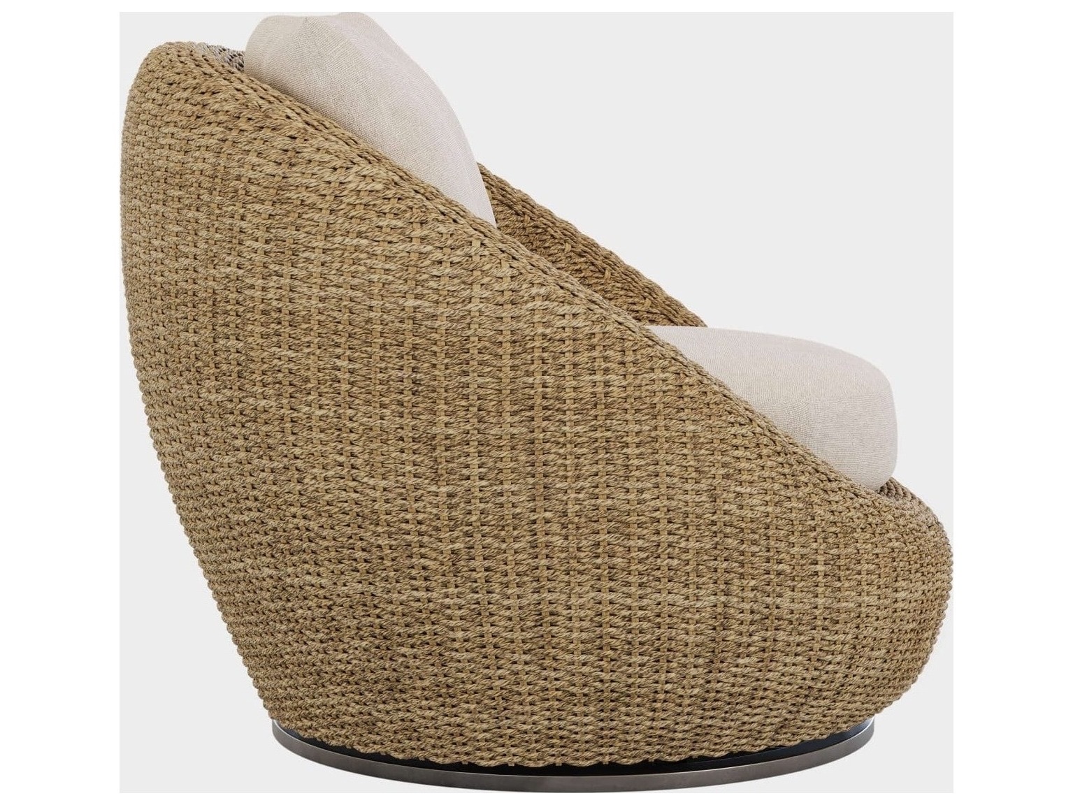 Round Wicker Woven Patio Furniture Outdoor Swivel Lounge Chair. Jen SN-2666