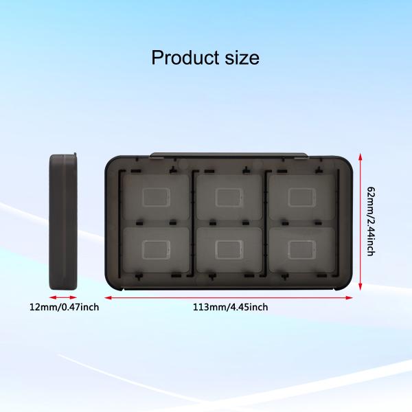Double-Sided 12 Slots Portable Plastic Game Card Case for Nintendo Switch 2