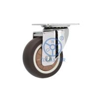 O rodízio de borracha termoplástico roda a placa silenciosa do giro da roda de 50x18mm para sofás