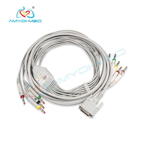 Medical Consumables Ekg Cable Customized 10 Lead Bionet ECG Cable