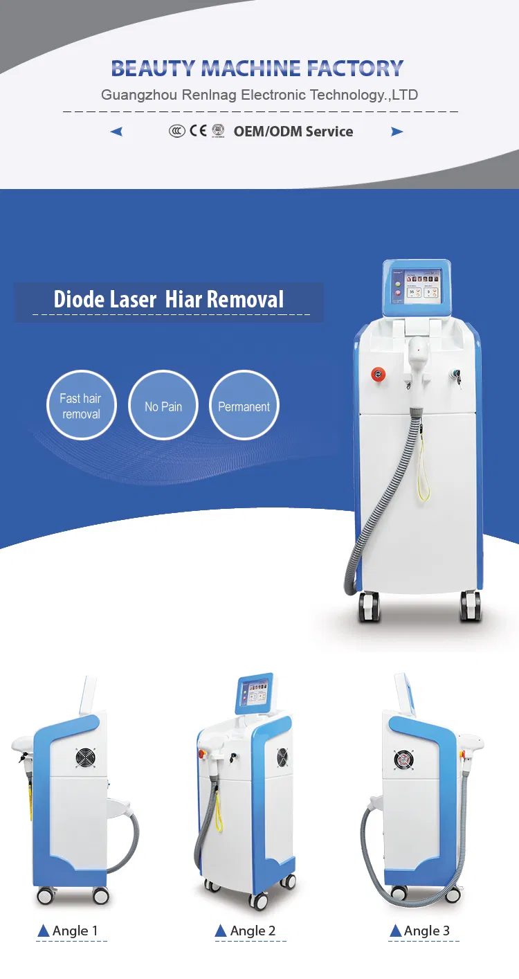 808nm Laser Diode Hair Removal Machine 300W with CE ISO9001