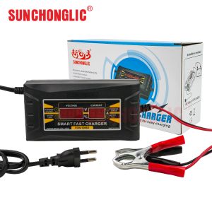 12V 6A Smart PWM Battery Charger with LCD Display for Lead Acid Batteries