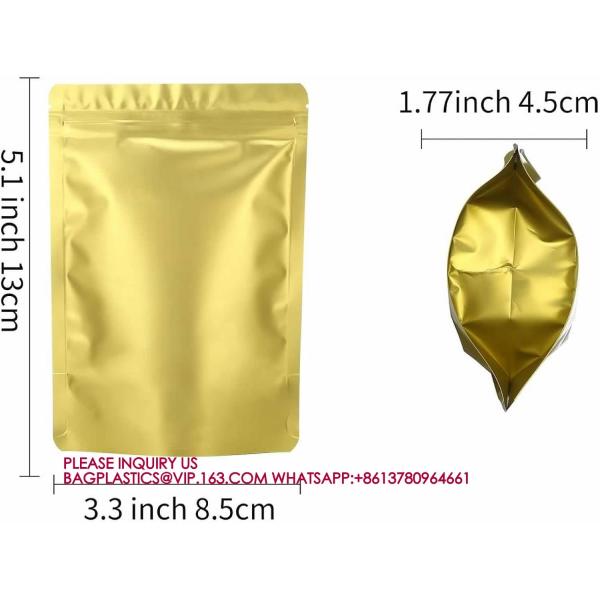 Stand Up Zipper Lock Aluminum Foil Bag, Packaging for Small Businesses, Packaging Bags