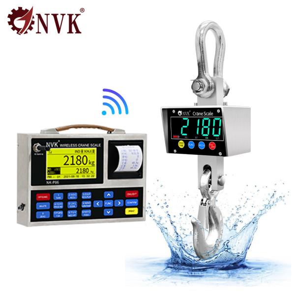 NVK High precison Industrial 304 Stainless Steel material Waterproof hanging crane scale with wireless device