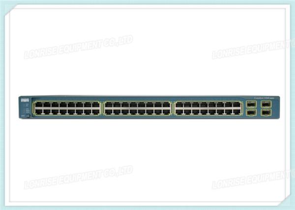 10 / 100 / 1000T Cisco Fiber Optic Switch 4 SFP Ports WS-C3560G-48TS-S