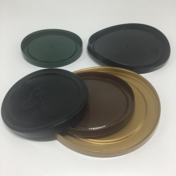 o folha de Flandres de alumínio de 53mm pode tampas plásticas do PE do alimento