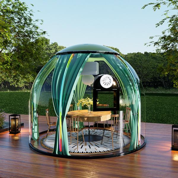 Transparent PC Dome Spherical Dining Room in Steel Structure Bubble House for Star Gazin