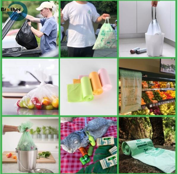 Yellow Plastic Garbage HDPE Custom Compostable T Shirt Bags Packaging Plastic Bag Poly Bag Holder