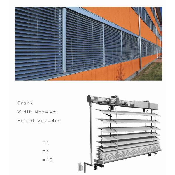 Exterior 300mm Aluminium Sun Shade Louvres Blades Wall Cladding