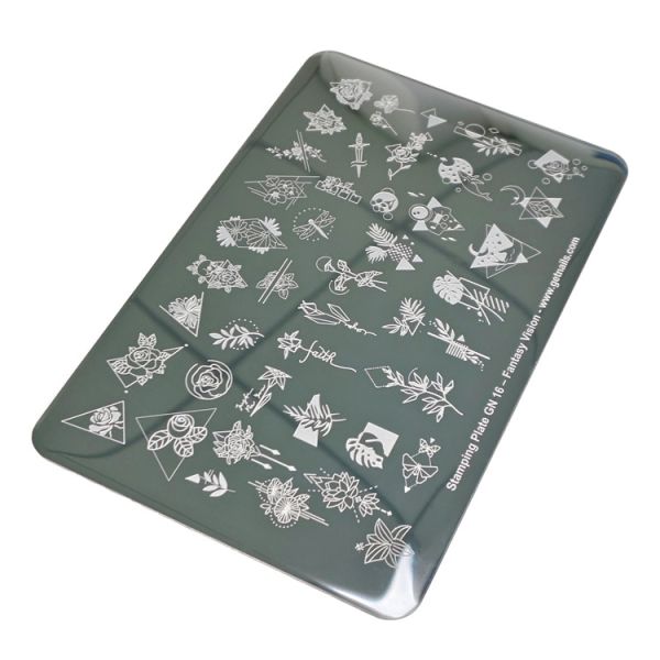 Customized Nail Art Stamping Plate Embossed Metal Nail Stencil
