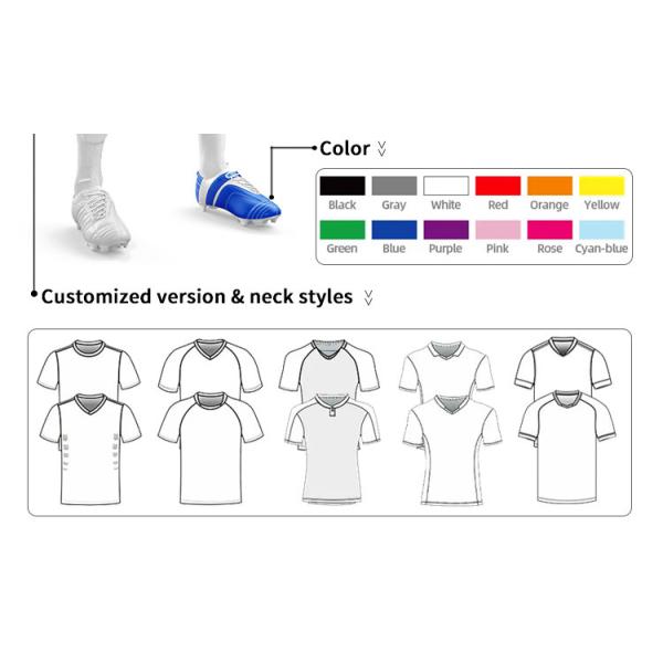 ODM Youth Soccer Shirts Jerseys Uniform Kits Portable Washable