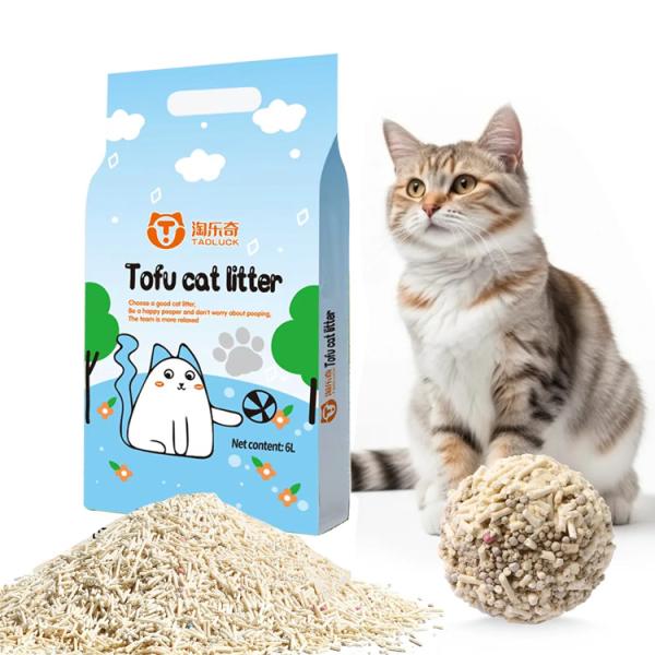 6L Plant Tofu Litter Sand Degradable No Odor Cat Litter Eco Friendly