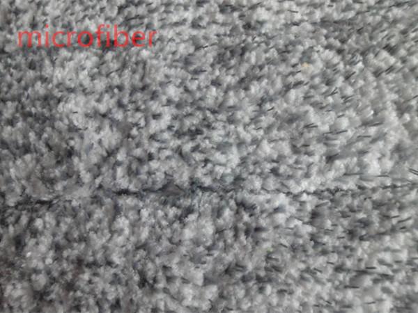 lavagem coral tecida da carta branca do velo do espanador de 13*47Cm Microfiber almofadas molhadas cinzentas