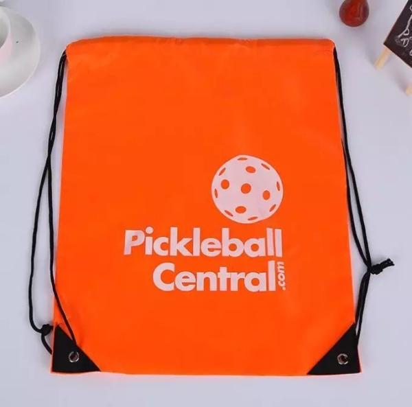 Eco Friendly Orange Sports Drawstring Backpacks For Athlete Packing And Fitting