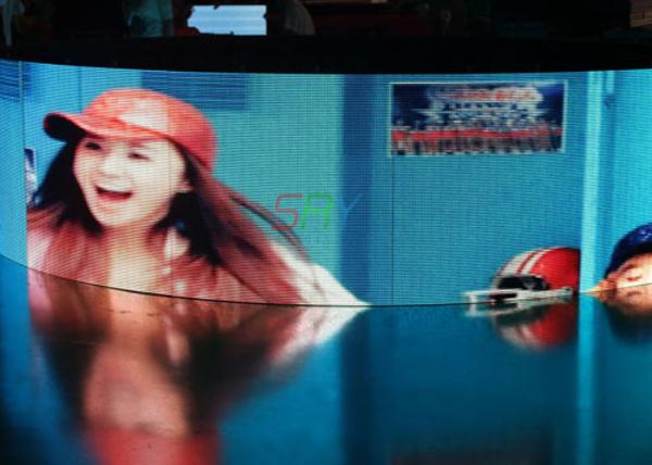 10mm Round Curved LED Screens , High Brightness Outdoor Full Color LED Display