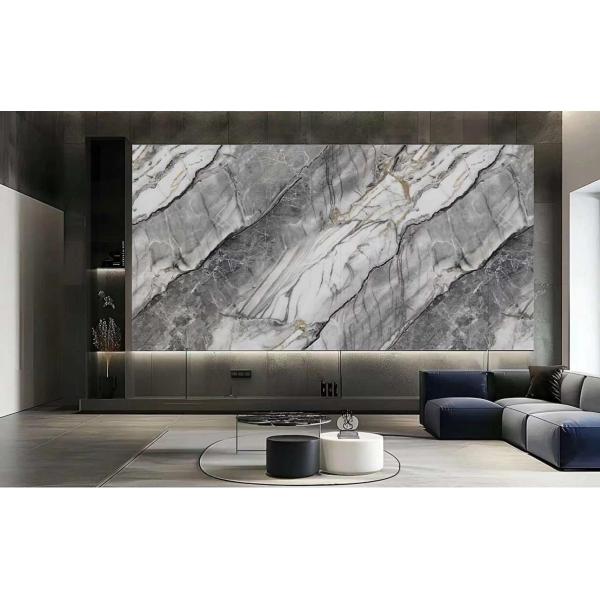 Grey Color Uv Marble Wall Panel Waterproof Plastic Marble Board For Bathroom