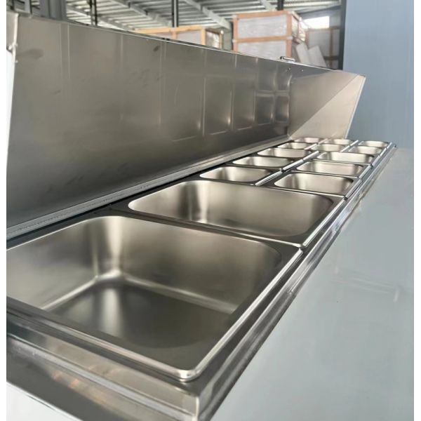 Sandwich Salad Prep Table Refrigerator 2 Doors For Hotel Kitchen