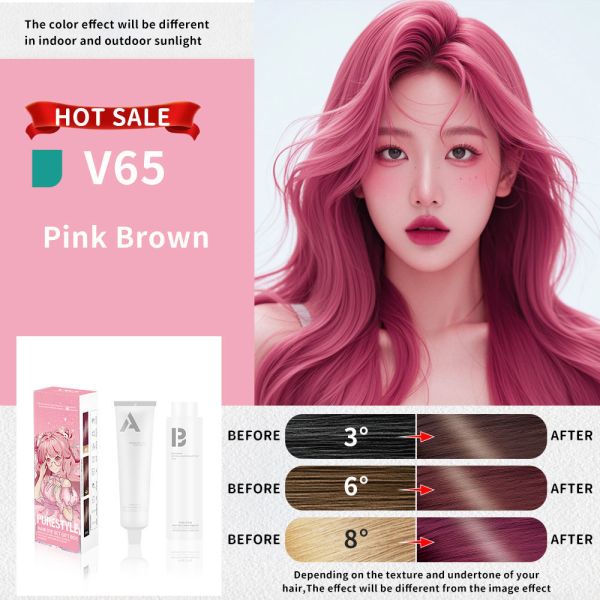 Purestyle Herbal Formula Semi Permanent Hair DyeSet Raw Material Homeuse Organic Hair Color OEM Available