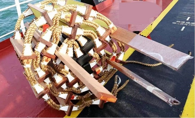 ISO799 Морская твердая деревянная лестница на веревке