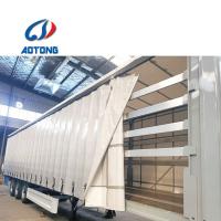 Semi-reboque de telhado de aço Cortinas laterais impressas para 14000 reboque de cortinas 900 gsm