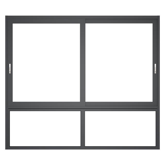Regular Design Double Glazed Aluminum Sliding Sash Windows With Screen Mesh