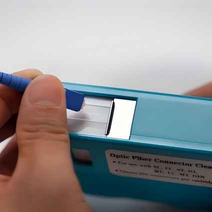 Blue Fiber Optic Cassette Cleaner Fiber Connector Cleaning Tools For LC/SC/ST/FC/MU/MPO/MTRJ
