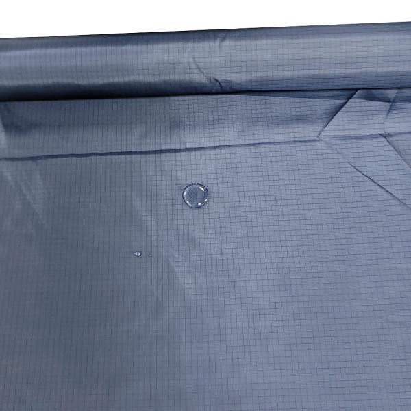 Blue 5mm Grid 98% Polyester ESD Antistatic Waterproof Fabric for Cleanroom Clothing