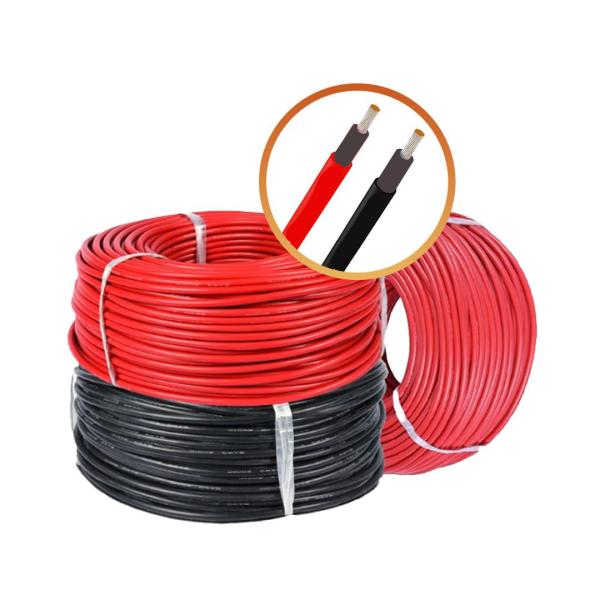 Câble courant continu solaire noir/rouge 6mm2 pour installations solaires