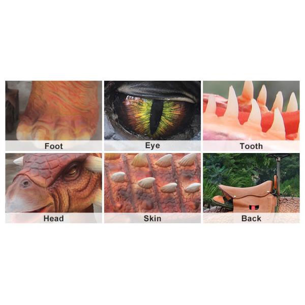 Езда динозавра дистанционного управления механическая Аниматроник с мягкой кожей силиконовой резины