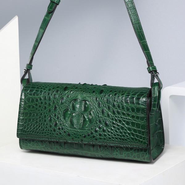 Genuine Crocodile Skin Lady Small Flap Purse Authentic Alligator Leather Women Sling Shoulder Bag Female Cross Body Bag