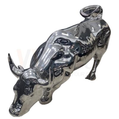 201 304 316 Cow Shape Sculpture Stainless Steel Metal Fabrication With 8k Mirror Surfcae
