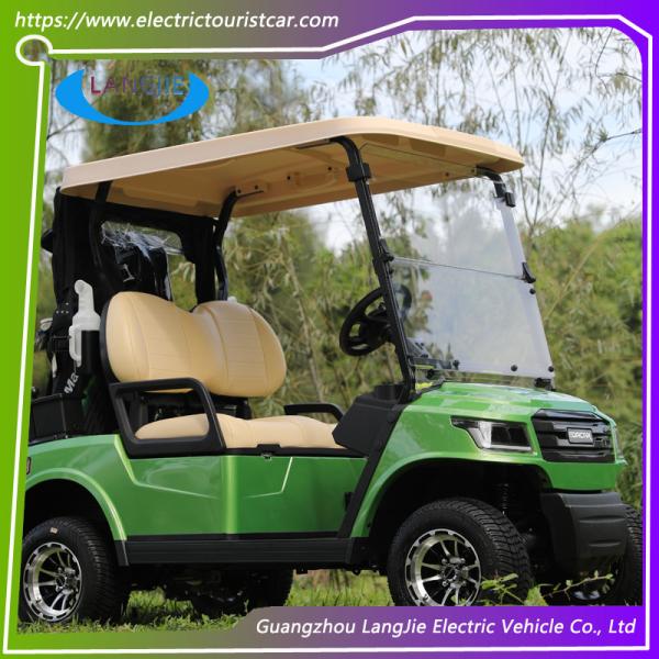 Бесплатное обслуживание батареи Электрическая тележка для гольфистов 2 места 48 напряжения С PC-винтовым стеклом